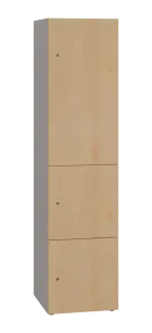 DOMINIT 431 úložná skříň 3-boxová, 1817x450x400 mm, korpus šedý, dvířka javor horský